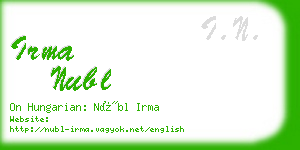 irma nubl business card